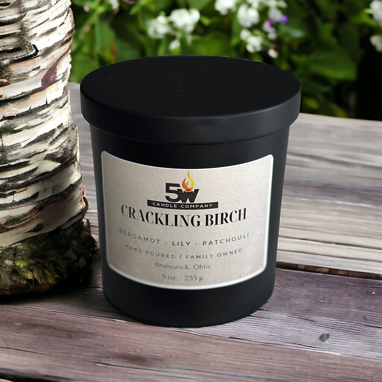 Crackling birch 9 ounce candle