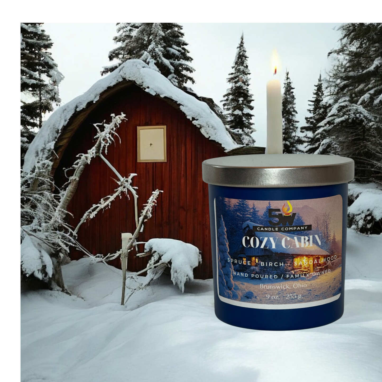 Cozy Cabin 9 ounce candle