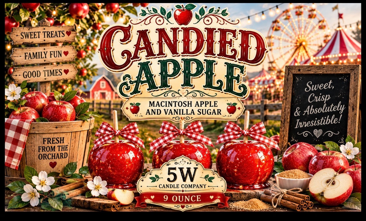 Candied apple 9 ounce candle