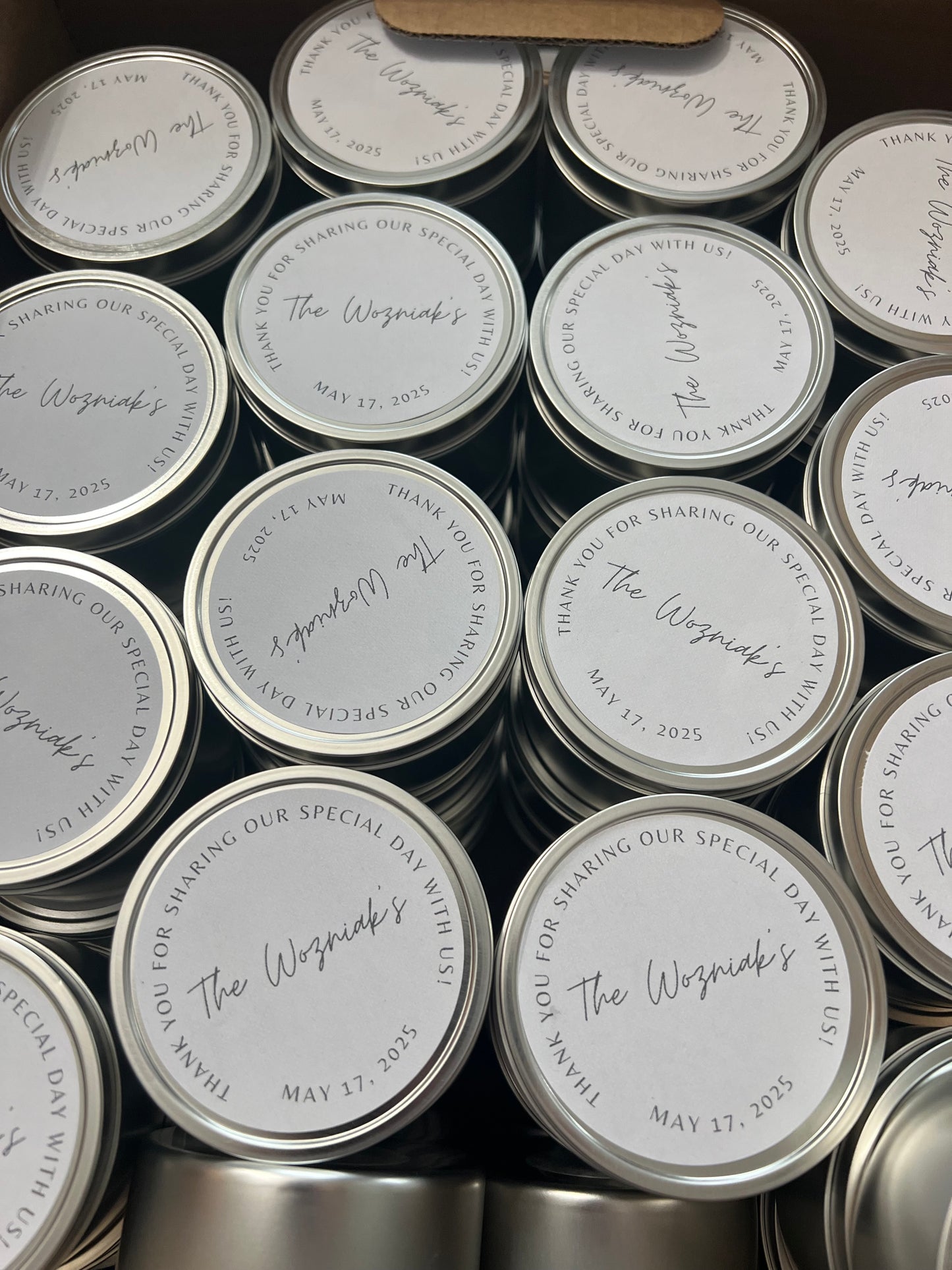 Custom order candles
