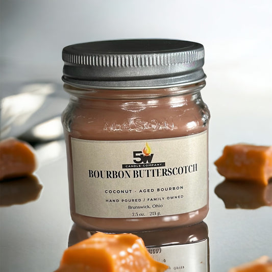 Bourbon butterscotch 7.5 ounce candle