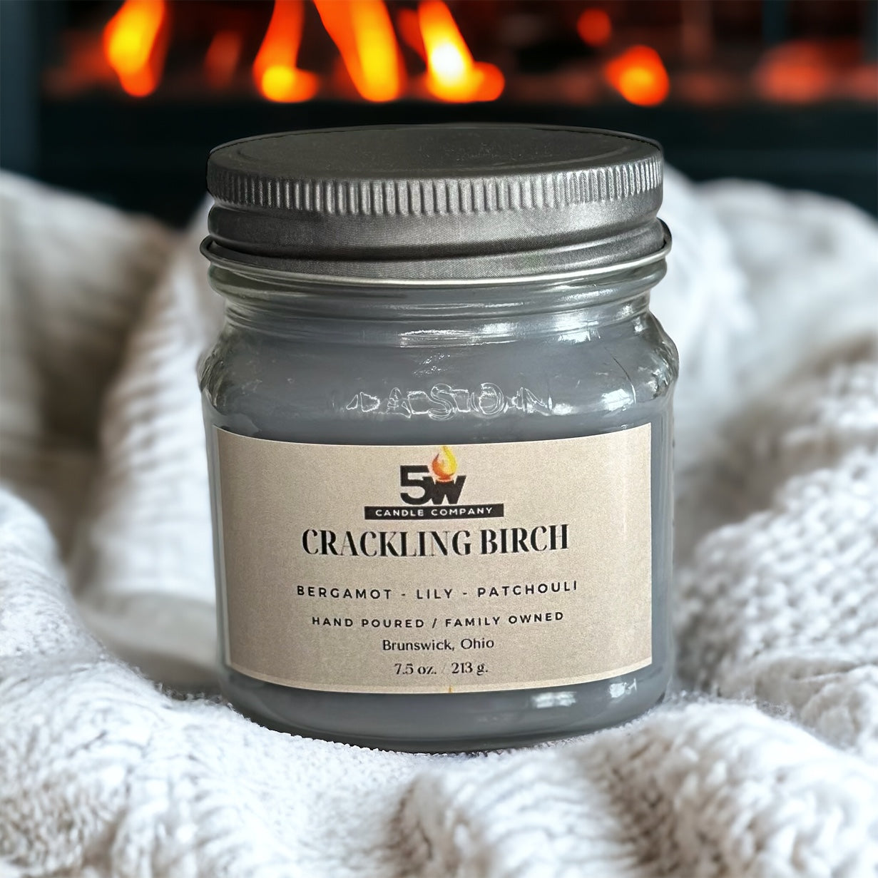 Crackling birch 7.5 ounce candle