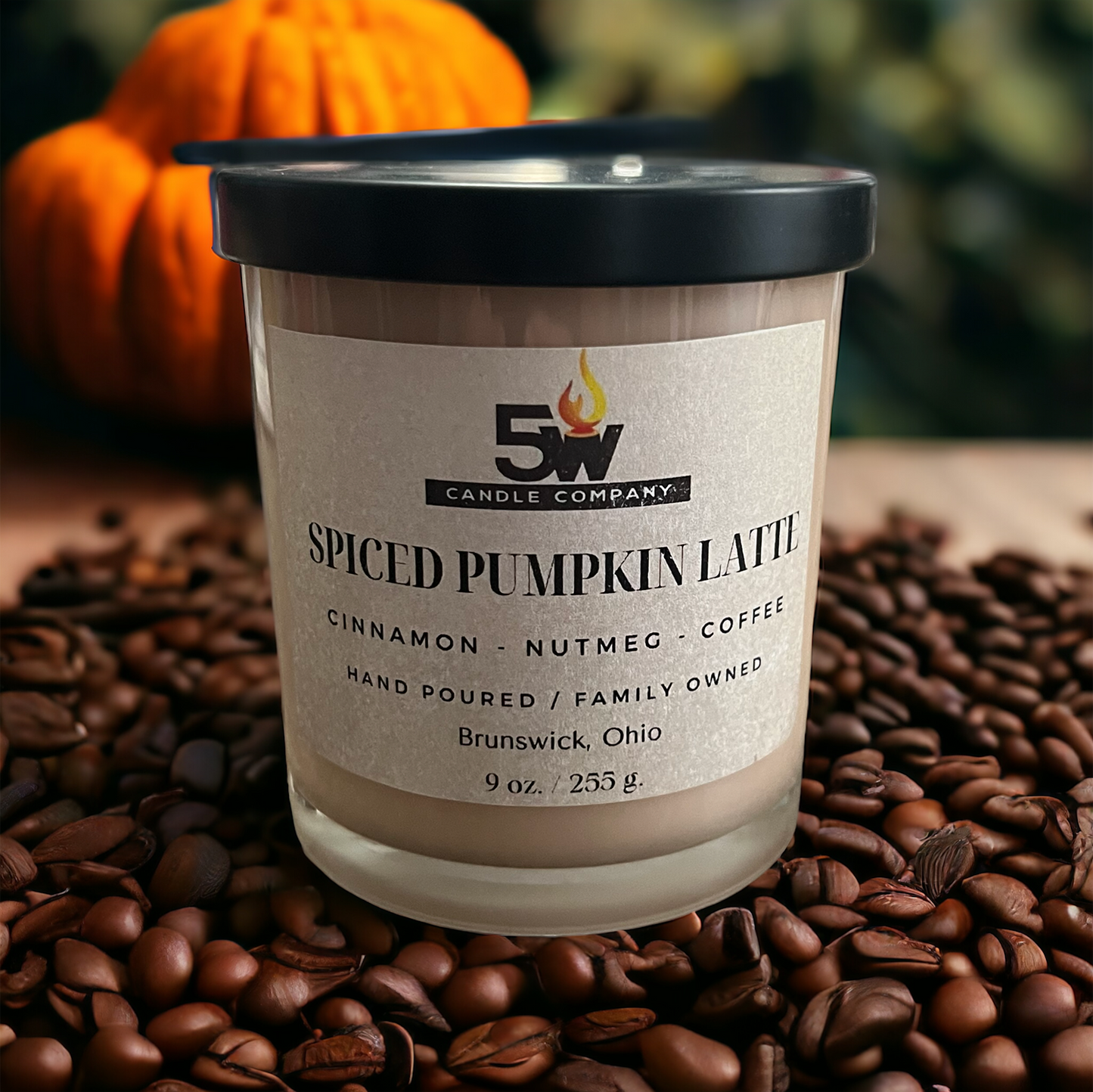 Spiced pumpkin latte 9 ounce candle