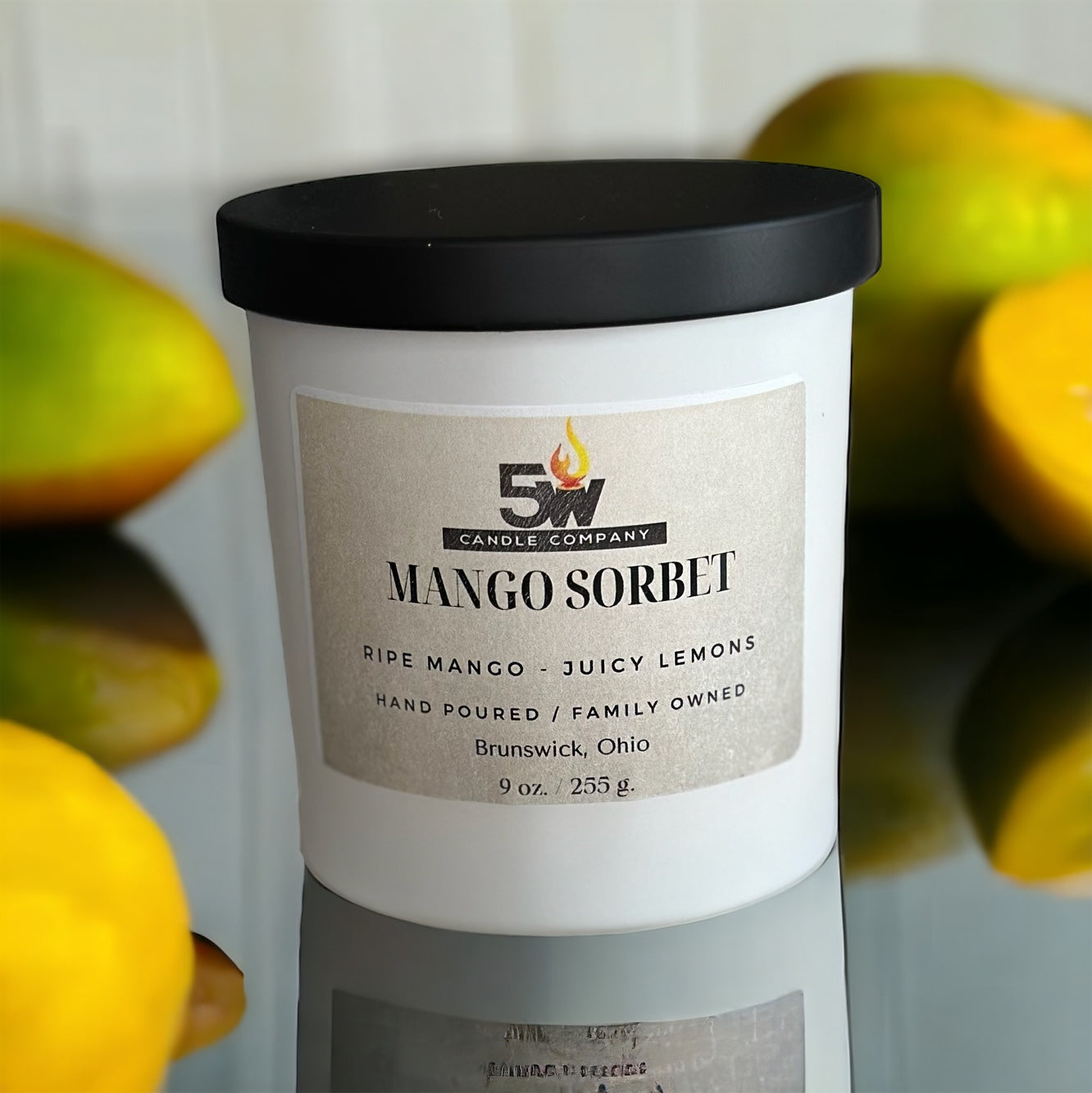 Mango sorbet 9 ounce candle