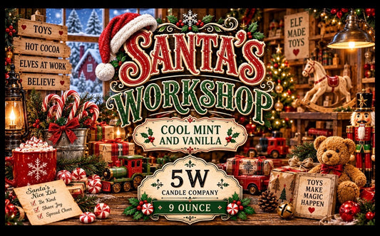 Santa's workshop 7.5 ounce candle