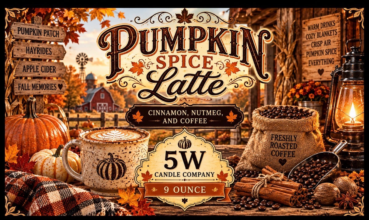 Pumpkin spice latte 9 ounce candle