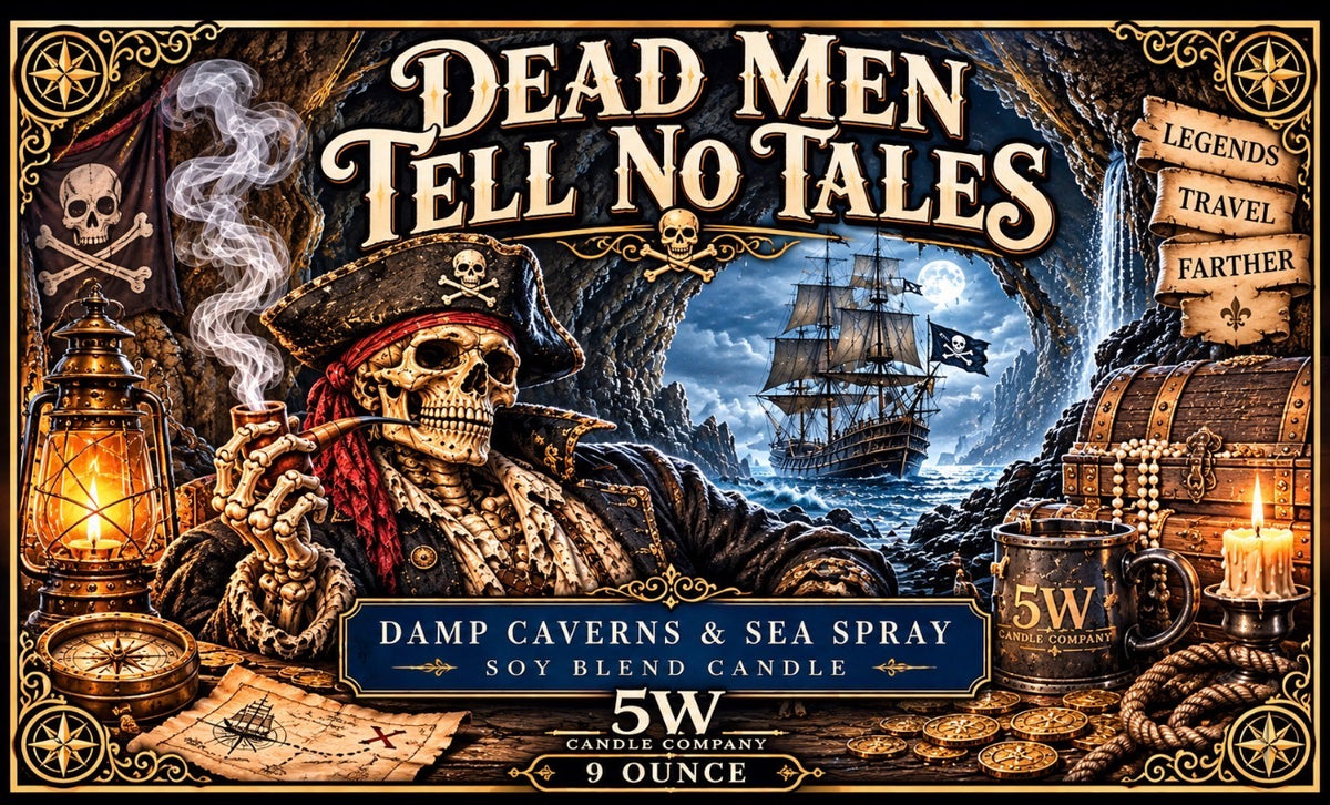 Dead men tell no tales 9 ounce candle