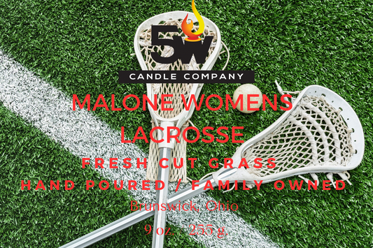 Malone women's lacrosse 9 ounce candle