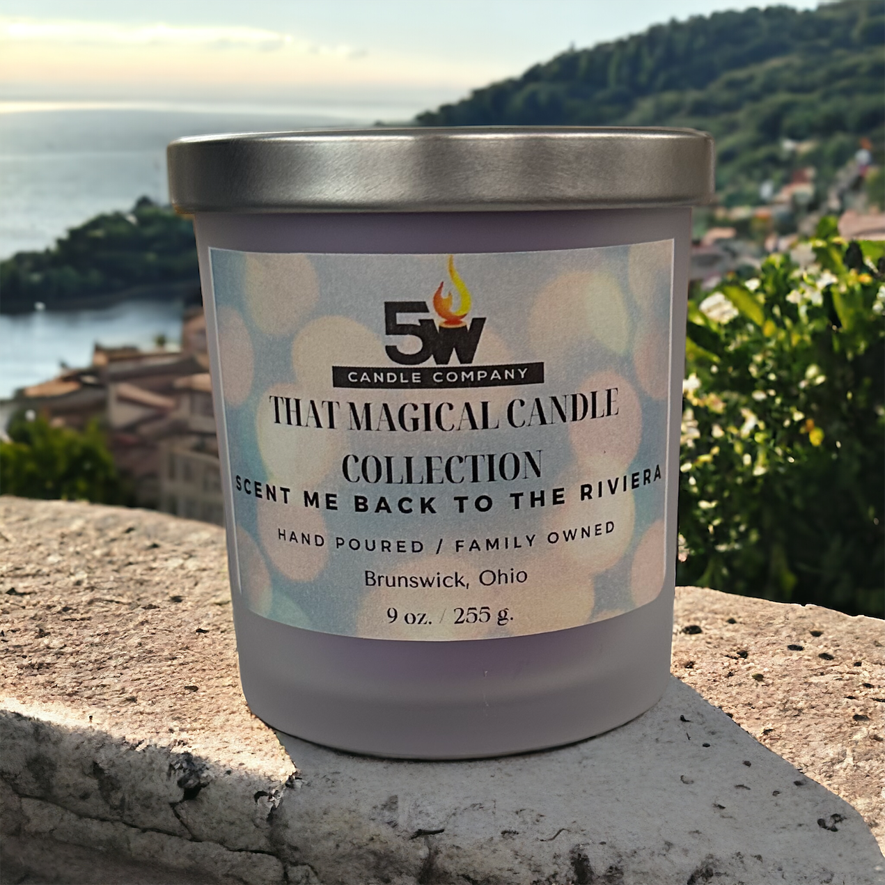 Scent me back to the Riveria 9 oz candle